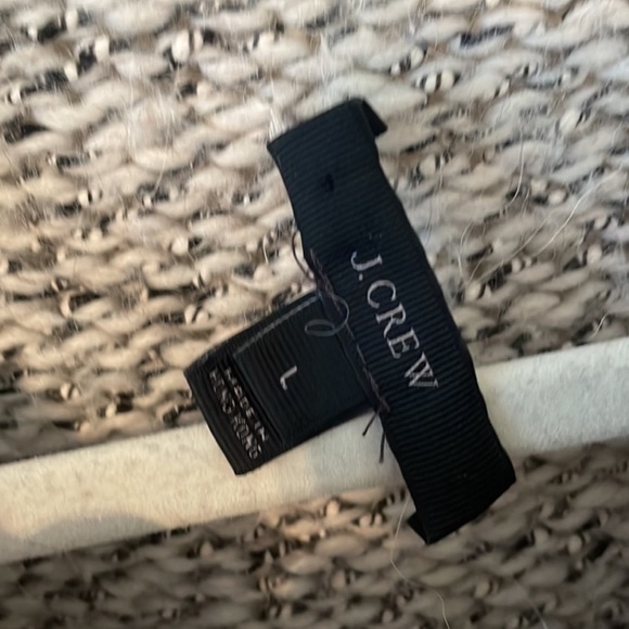 J. Crew Marled Drop-Shoulder Cotton/Wool/Alpaca Blend Sweater - Picture 2 of 4